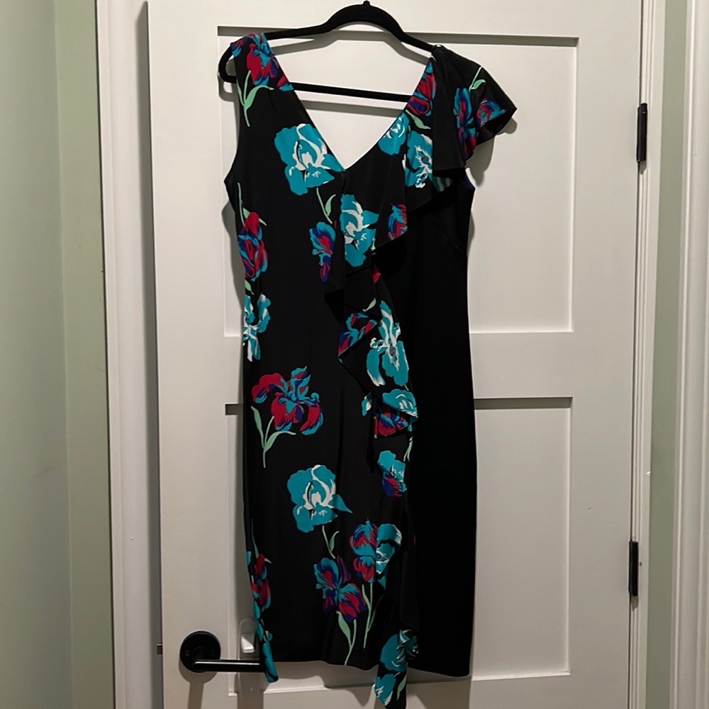 Black Floral Diane Von Furstenberg Dress
